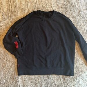 Black LULU Crewneck Sweater